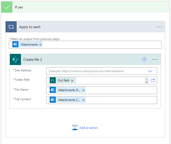 apply to each attachement