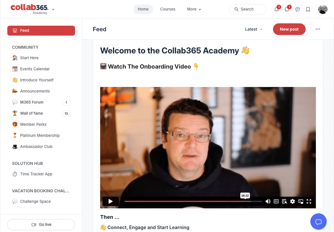 collab365 academy site