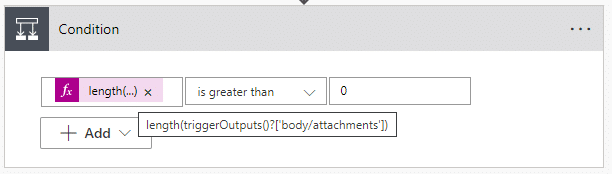 condition number of attachements greater zero
