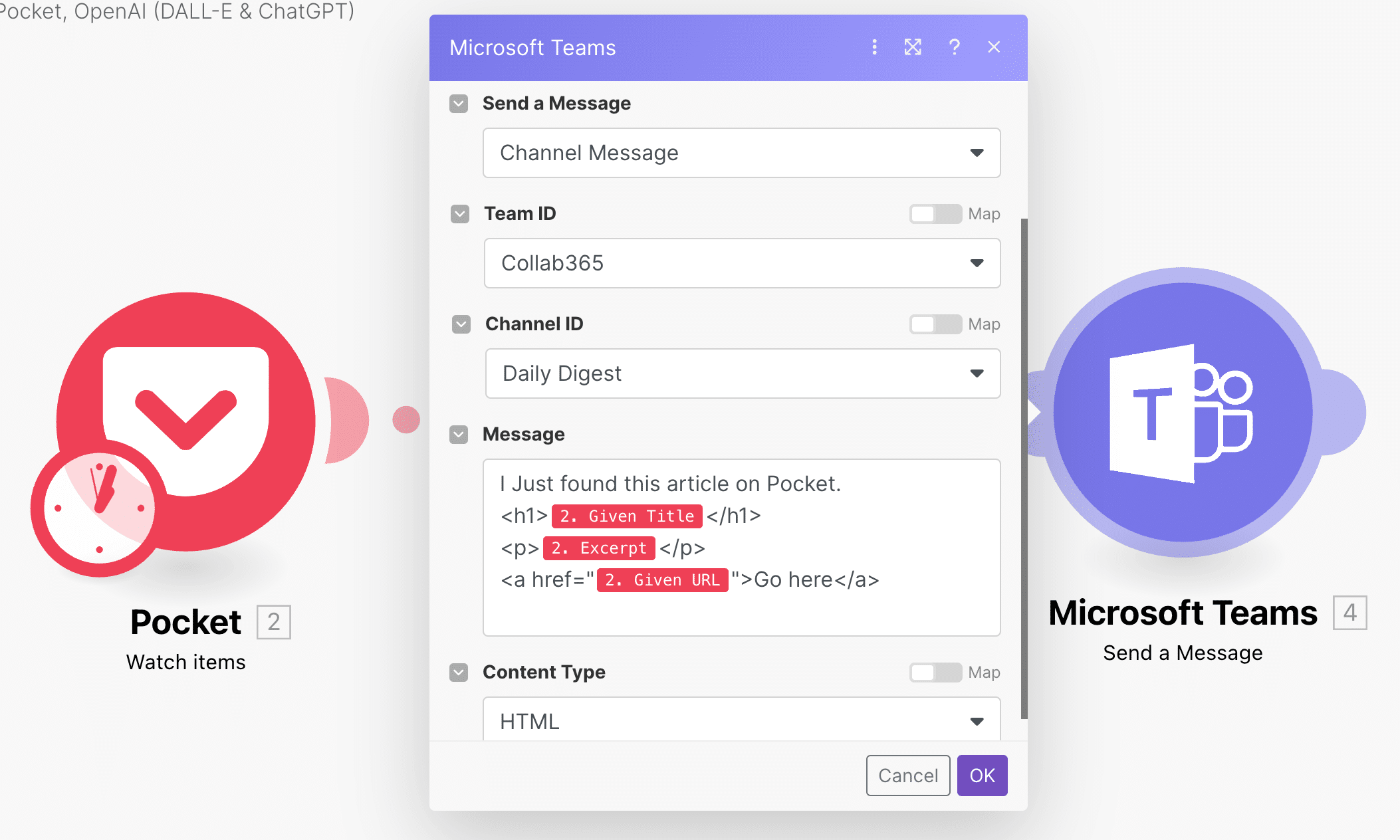 configure the microsoft teams module in make