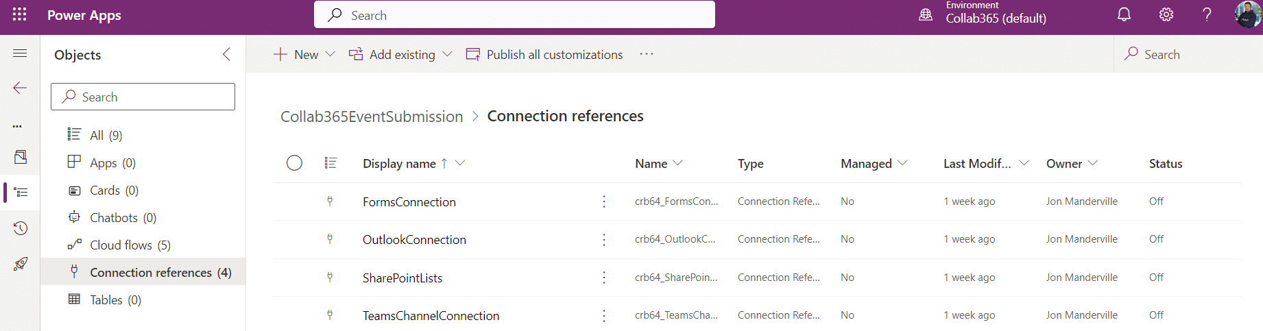 Connection References