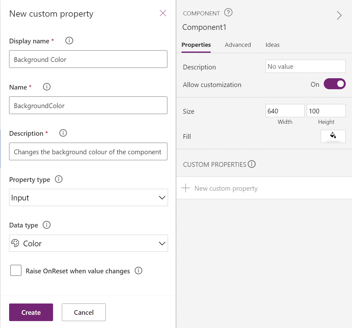 custom color property