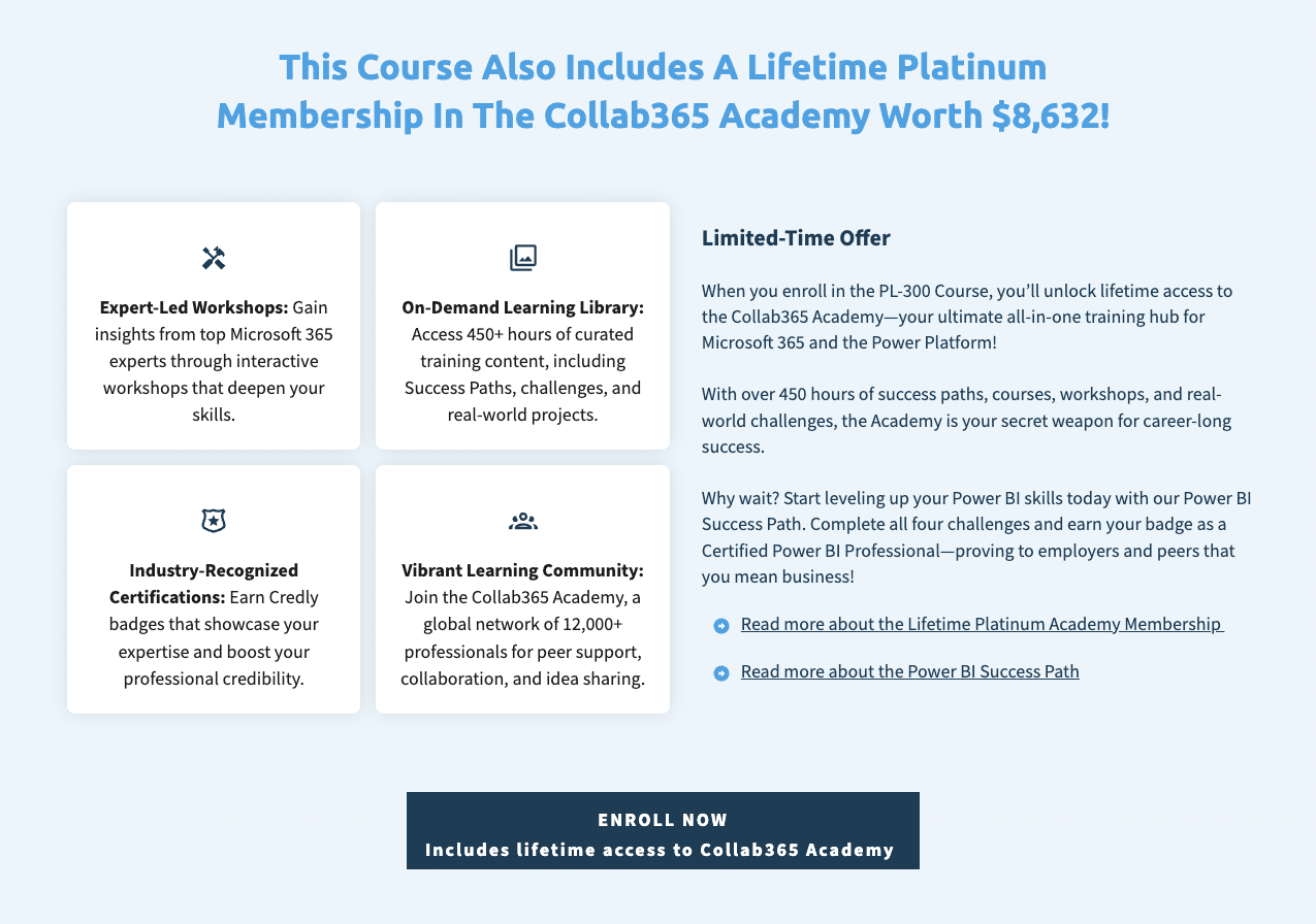 lifetime collab365 academy membership