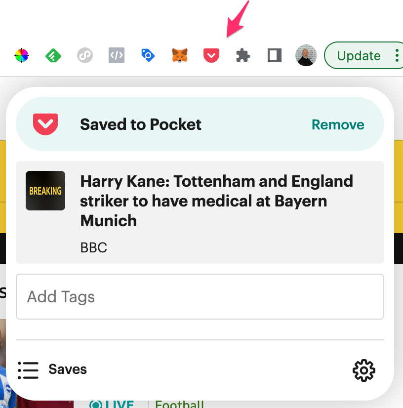 save a post to pocket