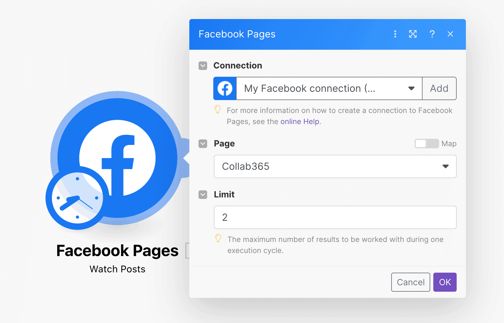 watch facebook page posts in make